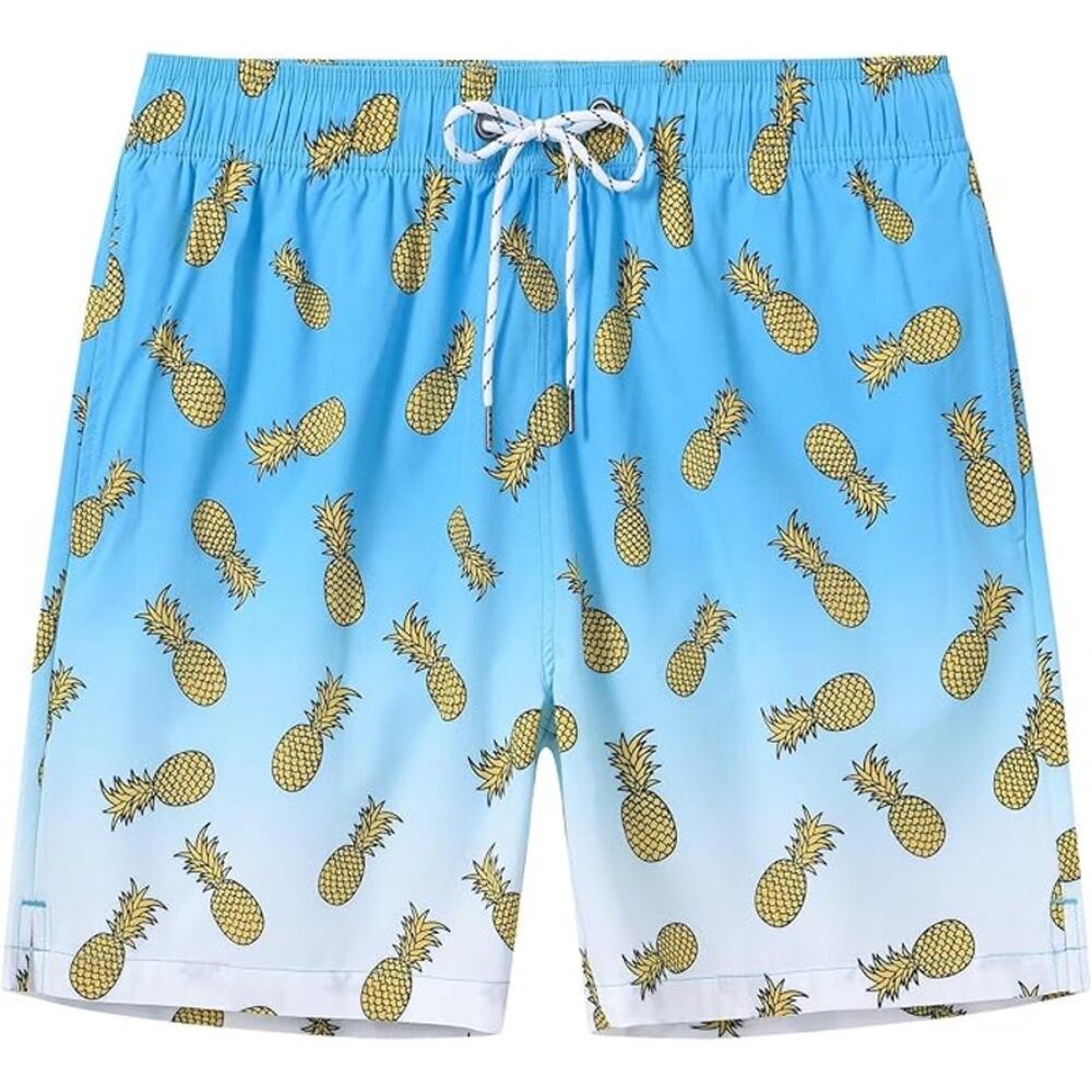 Men’s Swim Trunks Size 30 Quick Dry Shorts Zipper Pockets Mesh Lining